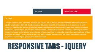 How to Create Simple JQuery Tabs - Responsive Tabs using css and JQuery