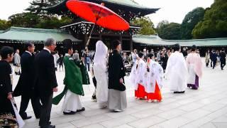 日本東京明治神宮  巧遇日本傳統婚禮