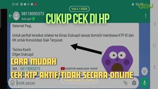 CARA MUDAH CEK NIK KTP SUDAH AKTIF DAN TERVALIDASI DI DUKCAPIL | CEK KTP | DUKCAPIL