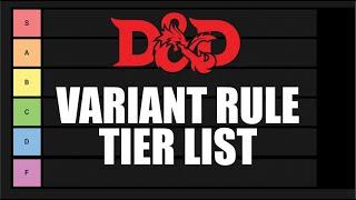 D&D Variant Rule Tier List