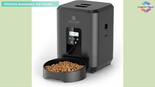 VOLUAS Automatic Cat Feeder - Automatic Pet Feeders for Cats and Dogs, Cat Food Dispenser for Dry