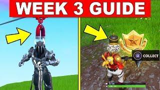 Fortnite WEEK 3 CHALLENGES GUIDE! – RIDE A ZIP LINE, SECRET BATTLE STAR WEEK 3, RING A DOORBELL