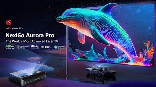 NexiGo Aurora Pro UST Tri-Color Laser Projector TV, Dolby Vision, 3D and More