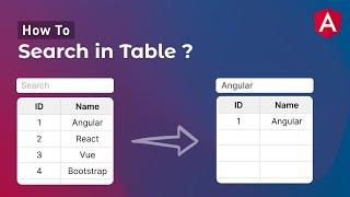 How to Search Table/Data? | Angular