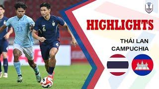 Highlights  Thái Lan vs Campuchia - Bảng A ASEAN Cup 2024: Mưa bàn thắng | Bongda24.vn