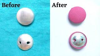 How to make and attach fabric button without machine