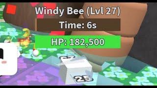 World Record Solo Level 27 Wild Windy Bee | Bee Swarm Simulator