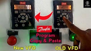 How to copy and save parameter in danfoss 30KW VLT Automation Drive | E Tester