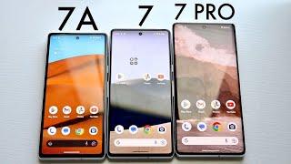 Google Pixel 7A Vs Google Pixel 7 Vs Google Pixel 7 Pro! (Comparison) (Review)