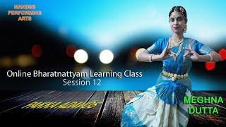 Online Bharatnatyam Learning Class Session 12 | Pakka Adavos| Meghna Dutta | Nandini Performing Arts