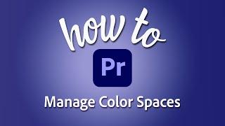 How to manage color spaces in Premiere Pro (HLG HDR, standard, Log media)