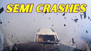 Best of Semi Truck Crashes Compilation - 2