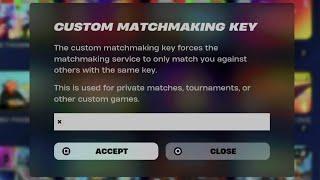 How to make a Fortnite Private Match in 2024 | Custom Matchmaking | Create a Custom Matchmaking Key