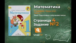 Страница 4 Задание 2 – Математика 1 класс (Моро) Часть 1