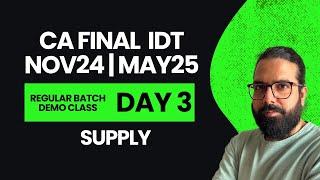 3 Demo - Chapter 2 Supply Section 71 | CA CS CMA Final IDT | English