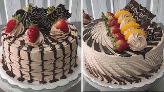 Decoración de pasteles de chocolate con ganache | Como decorar bolos de chocolate