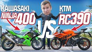 KTM RC390 2023 VS KAWASAKI NINJA 400 2023 MOTORRAD VERGLEICH
