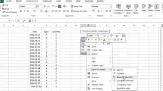MS Excel: Pivot table expand and collapse all