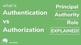 Five Spring Security Concepts - Authentication vs authorization - Java Brains Brain Bytes