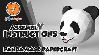 Panda Mask  Papercraft / Panda Helmet Papercraft | Assembly Instructions