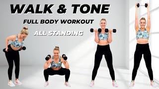 30 Min WALK & TONE Dumbbell WorkoutBurn Fat & Build MuscleFull Body Compound Moves