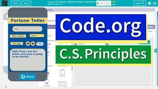 Code.org Decision Maker App Lesson 12, 13, & 14 | Answer Tutorial | Full App Part 1, 2, 3 CSP Unit 4