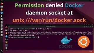 How  to fix Permission denied Docker daemon socket at unix ///var/run/docker.sock | Fix Permission