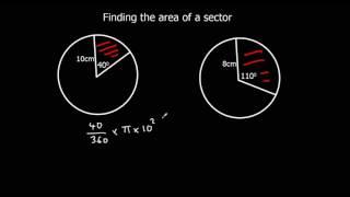 Finding the area of a sector