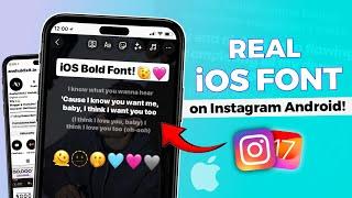 iPhone Bold Font on Instagram Music Lyrics on Android (iOS Fonts and Emojis) | iOS Instagram