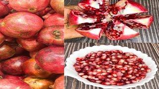 How To Pick  And Cut A Ripe Pomegranate  - 2 Easy Ways To Cut A Pomegranate