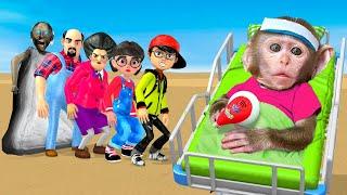 Scary Teacher 3D vs Squid Game Doctor Rescue and Take Care of Cute Baby Monkey 5 Times Challenge