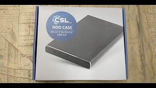 CSL-Computer - externes Festplattengehäuse für SATA, HDD / SSD Case - Unboxing