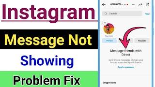 instagram par message show nahi ho raha hai | how to fix instagram chat not showing problem