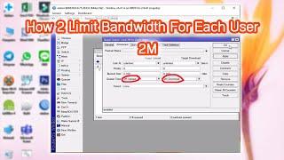 How to limit speed for each user in Mikrotik Router