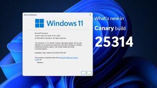 Welcome to Canary! - Windows 11 Canary build 25314 and what's new