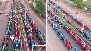 CM Jagan Launched Tractors At Guntur || YSR Yantra Seva || Drone Visuals Of Tractors