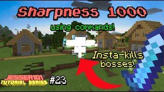 How to get *Sharpness 1000* Swords in Minecraft (Bedrock Edition) 1.16+ - Tutorial Series #023