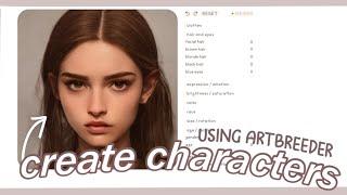 how to CREATE + DESIGN BOOK CHARACTERS on ArtBreeder  | TUTORIAL (for free) step by step guide ️