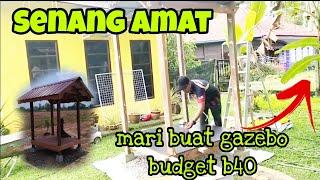 194. Buat gazebo budget b40 mudah ya amat.. guna kayu lama je... ni proses lebih kurang Episod 1.