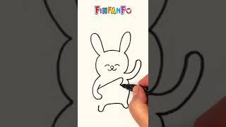 How to Draw Cute Bunny Easy I Bunny Kawaii #Shorts