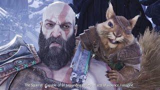 Kratos Meets A Talking Squirrel - God of War Ragnarok