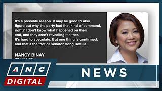 PH Senator Nancy Binay questions forces behind change in Senate leadership | ANC