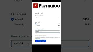 Formaloo Promo Code kumar30 Get 30% Off On Plans | Formaloo Coupon Code #formaloopromocode