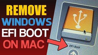 Removing the EFI Boot from my Internal hard drive on Mac | After Windows removal