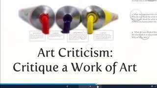 Art Critique  The Four Steps