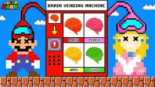 What if Mario and Peach SWAP BRAINS in the Vending Machine | Game Animation