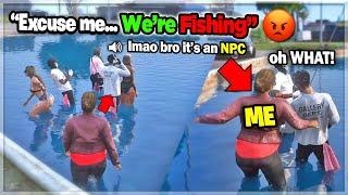 Trolling ANGRY Gangsters as a FAKE NPC on GTA RP