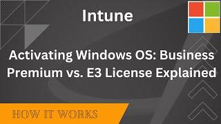 Activating Windows OS: Business Premium vs. E3 License Explained | Intune