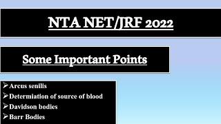 Some Important Points ||Arcus senilis||Davidson body||Barr-body|| NTA NET/JRF 2022 ||@savvyforensics