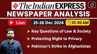 LIVE Newspaper Analysis | 26 December 2024 | The Indian Express | Drishti IAS English